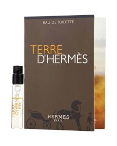 Terre D'hermes Eau de Toilette Spray Vial On Card for Men - Fresh Citrus & Earthy Notes