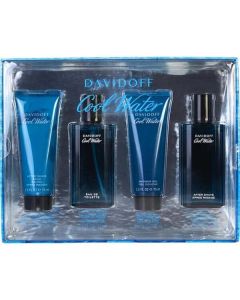Cool Water Men's Set: Freshness All Day - EDT, Aftershave, Balm, & Shower Gel