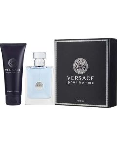 Versace Pour Homme: Daily Freshness Kit - Eau de Toilette 3.4 oz & Shampoo 3.4 oz for Men