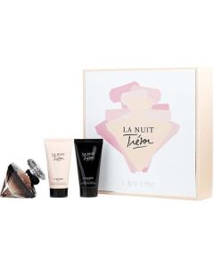 Tresor La Nuit: Dreamy Nighttime Scent Trio - Eau de Parfum 1.7oz + Lotion + Shower Gel
