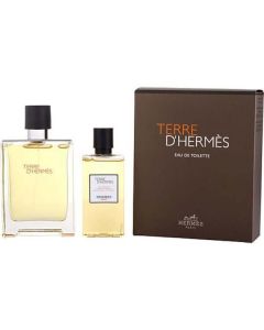 Terre D'hermes - Fresh Citrus & Earthy Woods Set for Men - 3.3 Oz EDT Spray & 2.7 Oz Shower Gel