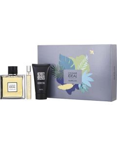 Guerlain L'homme Ideal: The Perfect Man's Scent - Eau de Toilette Spray 3.3 oz & Shower Gel 2.5 oz & Travel Spray 0.33 oz Set