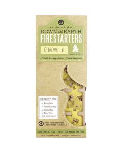 Citronella Firestarters 10-Pack - Eco-Friendly Fire Starter Pods - 1.8 oz Each