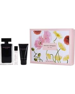 Narciso Rodriguez Essence Set: Eau de Toilette Spray 3.3 oz, Body Lotion 1.7 oz, & Mini EDT 0.33 oz for Women