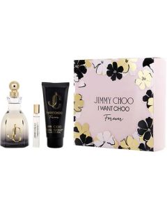 Jimmy Choo I Want Choo Forever - Scented Trio: Perfume (3.3 oz), Lotion (3.3 oz), & Mini Spray (0.25 oz) for Women