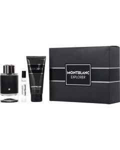 Mont Blanc Explorer: Adventure Set - Eau de Parfum, Shower Gel & Mini Spray for Men