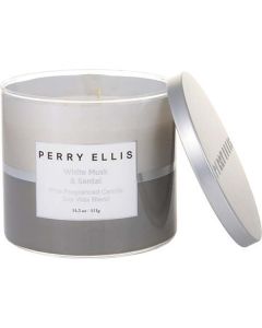 Perry Ellis White Musk & Santal Scented Candle 14.5 oz - Create Calm