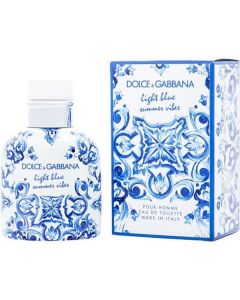 D & G Light Blue Summer Vibes EDT Spray 2.5 oz - Refreshing Men's Fragrance