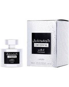 Lattafa Confidential Platinum: The Scent That Speaks Volumes - 3.4 oz for Men