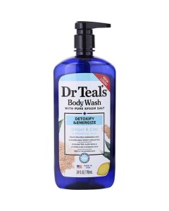 Dr. Teal's Detoxifying Body Wash - Ginger & Clay, 710ml/24oz - Feel Refreshed!