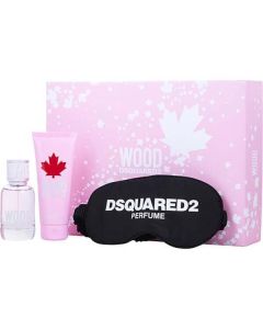 Dsquared2 Wood Women's Fragrance Set: Eau de Toilette 1.7 oz, Shower Gel 3.4 oz, & Night Mask