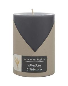 Whiskey & Tobacco Pillar Candle 3x4 Inch - The Scent of Comfort