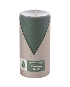 Evergreen Forest 472215 - Evergreen Scented Pillar Candle - 3x6 Inches - Relaxing Ambiance
