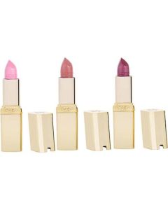 L'Oreal Shades of Nudes Lipstick Trio: Rose Tendre, Nude, Violet Saturne - Full Coverage, 0.39oz Total
