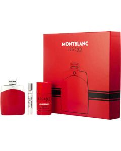 Mont Blanc Legend Red: 3.3oz EDP Spray, 2.5oz Deodorant, 0.25oz EDP - Intense Masculine Fragrance Set
