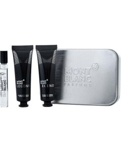 Mont Blanc Legend Travel Set: Eau de Toilette, Aftershave Balm, and Shower Gel - Perfect for the Modern Man