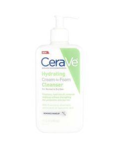 Cerave Hydrating Cream-to-Foam Cleanser (12 oz / 355ml) - Gentle Wash for Normal to Dry Skin