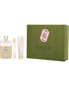 Gucci Guilty Pour Femme: 3 Oz EDP Spray, 1.6 Oz Body Lotion & 0.33 Oz Mini - A Luxurious Gift Set