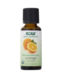 NOW Organic Orange Oil - 1 fl oz (30mL) - 100% Pure Essential Oil - Uplifting & Energizing Aroma