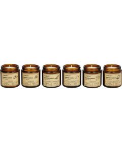 Lovery Scented Soy Candle Variety Set - 3.53 oz Jars (Amber Sandalwood, Grapefruit, Eucalyptus Spearmint, Gardenia, Lavender, Vanilla)