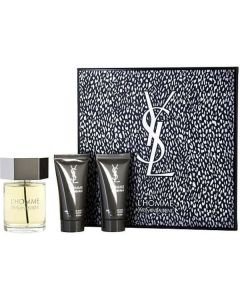 L'Homme Yves Saint Laurent EDT 3.3 oz Spray Gift Set for Men - Aftershave Balm & Shower Gel