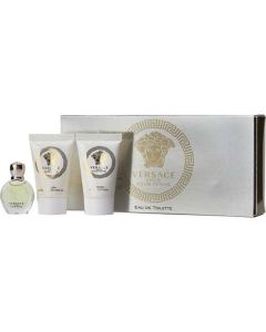 Versace Eros Pour Femme - Miniature Perfume Set (0.17oz EDT, 0.8oz Lotion & Shower Gel)