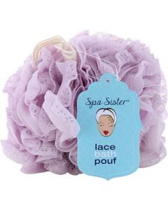 Spa Accessories Vintage Lace Bath Pouf - Mauve - Gentle Exfoliation