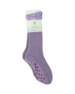 Spa Accessories Aloe Infused Moisture Socks - Ultra Violet - Women's One Size