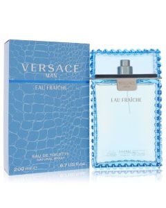 Versace Man Eau Fraiche Spray for Men - Invigorating Blue Scent 6.7 oz