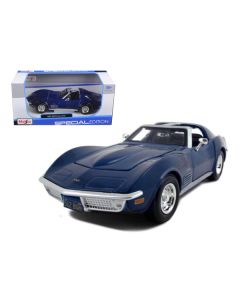 Maisto 1970 Chevy Corvette (Blue) - 1/24 Scale Diecast Model Car
