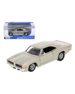 Maisto 1969 Dodge Charger R/T Hemi - Silver 1/25 Scale Diecast Model Car