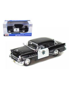 Maisto 1955 Buick Century Police Car - Classic Black & White 1/26 Scale Diecast Model