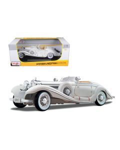 Maisto 1936 Mercedes-Benz 500 K Special Roadster White 1:18 Scale Diecast Model Car (MPN: 36055w)