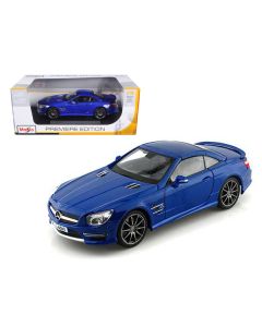 Maisto 2012 Mercedes SL 63 AMG Blue 1/18 Scale Diecast Car Model (10.5-inch)