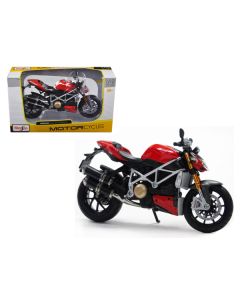 Maisto 1/12 Ducati Streetfighter S - Red Diecast Motorcycle Model (7.25 Inches)