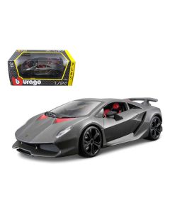 Bburago 1/24 Lamborghini Sesto Elemento - Matt Grey Diecast Model Car