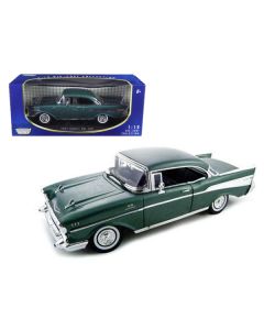 Motormax 1957 Chevy Bel Air Hardtop - 1:18 Scale Diecast - Classic Green