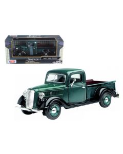 Motormax 1937 Ford Pickup Truck - Green & Black - 1/24 Scale Diecast