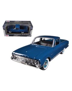 Motormax 1960 Ford Falcon Ranchero Pickup - Blue Diecast Model (1/24 Scale, 7.5 Inches)
