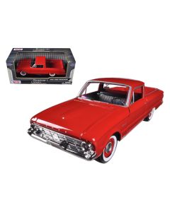Motormax 1960 Ford Falcon Ranchero Pickup - 1/24 Scale Red Diecast Model