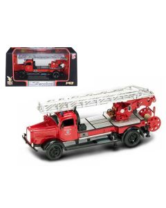 Road Signature 1944 Mercedes Typ L4500F Fire Engine - 6-Inch Diecast Model - Fire Engine Red, 1/43 Scale