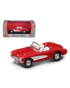 Road Signature 1957 Chevy Corvette Convertible - 1/43 Scale Diecast - Red