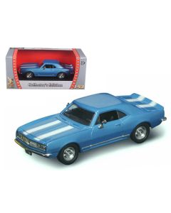 Road Signature 1967 Chevy Camaro Z-28 - 1/43 Scale Diecast Model Car - Blue
