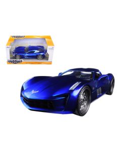 Jada 2009 Chevrolet Corvette Stingray Concept Blue 1/24 Diecast Model Car