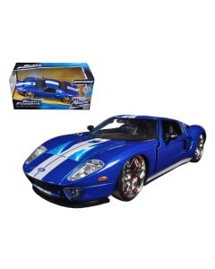 Jada Fast & Furious 7 Ford GT (Blue w/ White Stripes) 1/24 Scale Diecast Model Car