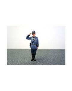 American Diorama State Trooper Brian Figure - 4 Inch, 1:18 Scale - Detailed Police Model