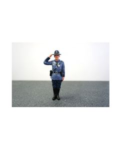 American Diorama State Trooper Brian Figure 1:24 Scale Diecast Model Accessory - 3 Inch