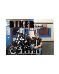 American Diorama Biker Motorman Figure - 2 Inch - 1:24 Scale Model - #23915