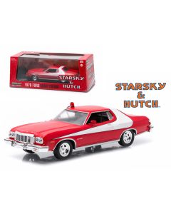 Greenlight 1976 Ford Gran Torino "Starsky & Hutch" 1/43 Diecast Model - Red with White Stripe