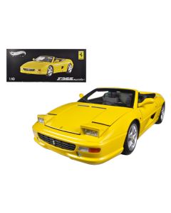 Hot Wheels Ferrari F355 Spider Convertible - Yellow Elite Edition - 1/18 Scale Diecast